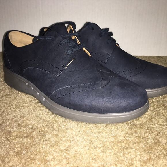Clarks Atrisan Unstructured Blue Suede Oxford Lace Up Shoes Woman’s 8 - Picture 2 of 11